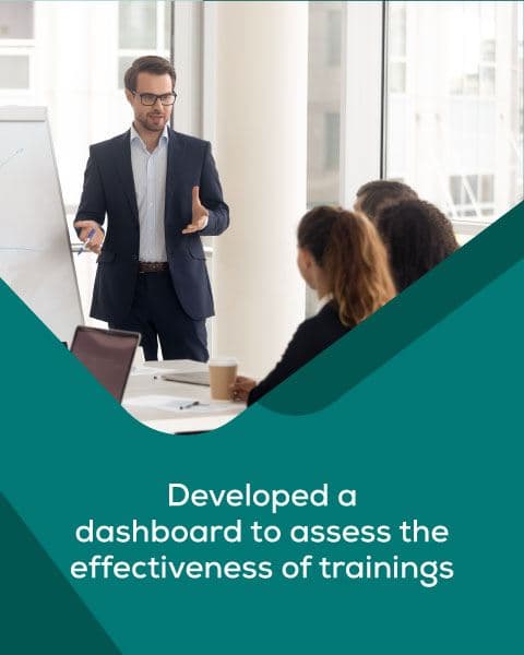 Developed a A dashboard to assess the effectiveness of trainings